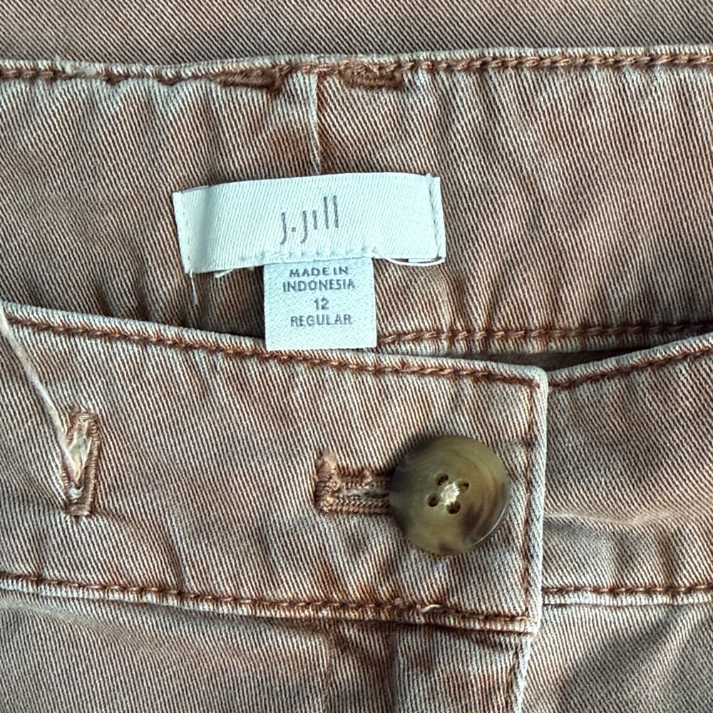 Women’s J.Jill Size 12 Light Brown Capris - Picture 4 of 4
